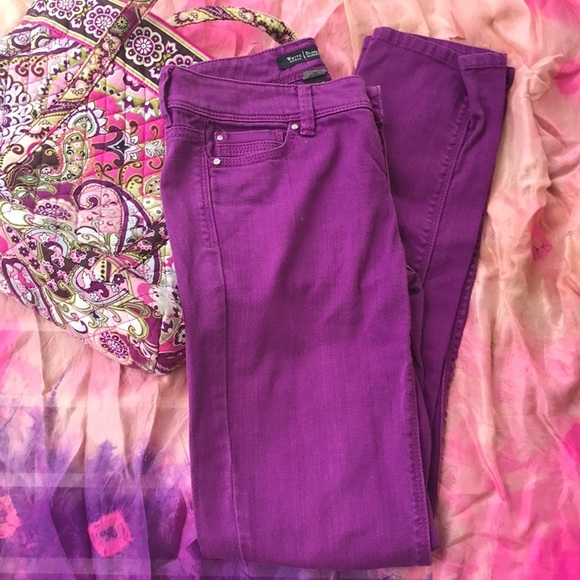 White House Black Market Denim - WHBM White House Black Market Purple Jeans